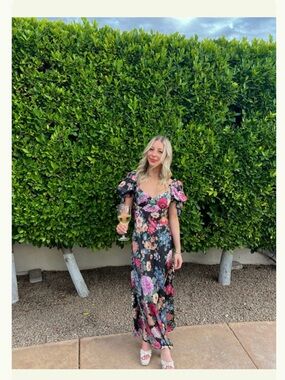 Selkie The Poet Floral Puck Printed Slip Dress